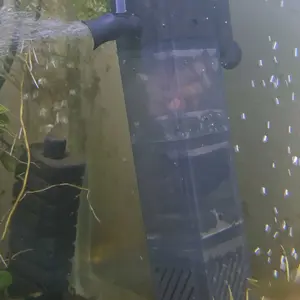 hygger  aquarium filter  5 in 1 Multiple Function Power Quiet  Fish Tank Filter with Rainfall Aeration 3-Stages Filtration Adjustable Submersible Internal   and  Water changer  Fish Filter for 2 to 45 Gallon fish tank