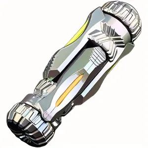 3-in-1 Metal Slider Spinner Push Card Fidget Toy, Slide Push Coin Ejection Tool with Soft Elastic Shell, Stress Relieving Accessory, Holiday Gift for Ages 14+ (Includes Fidget Tin, Joke Keyboard, Military Figure Set with Weapons, Blueberry Lamp)