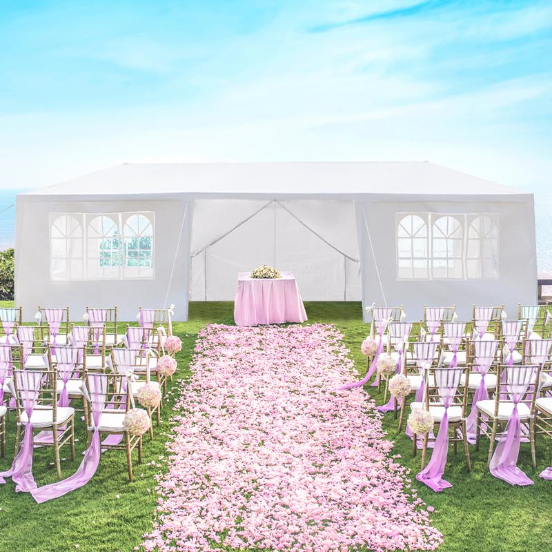 10x20/30ft Outdoor Canopy, Event Gazebo with Removable Sidewalls, Waterproof Gazebo Shelter for Receptions, Party, Wedding, BBQ
