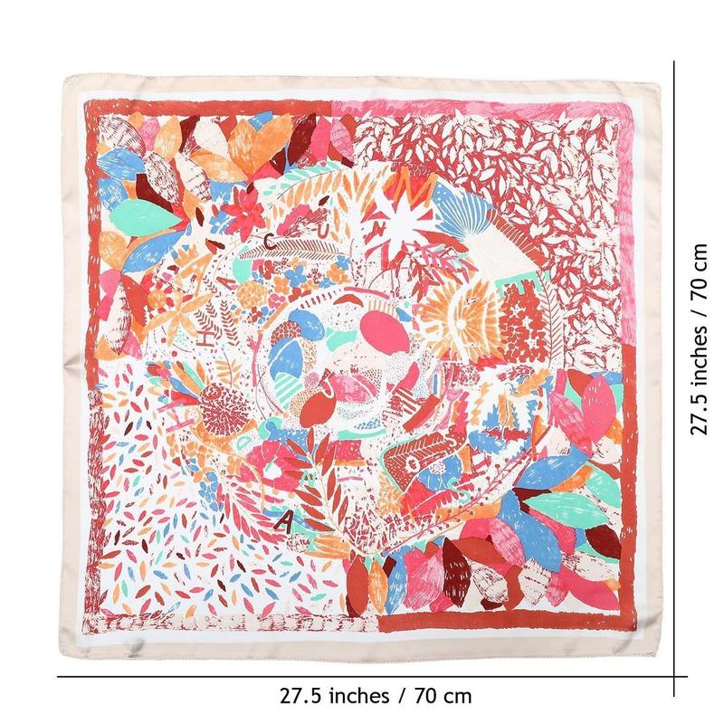 4-piece suit  27.5” Silk Like Square Head Scarf Neck Scarves for Women and Girl Hair Kerchief Bandanas Sleeping Head Wrap Headbands Head Wraps