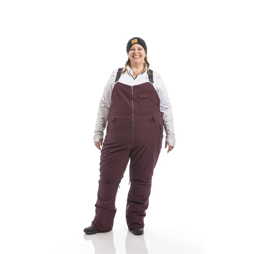 Groove Plus Size  Coveralls | Merlot and Black