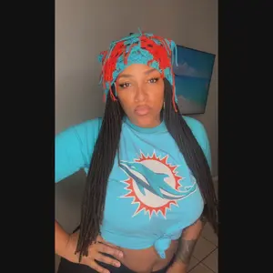 Crochet heart beanie