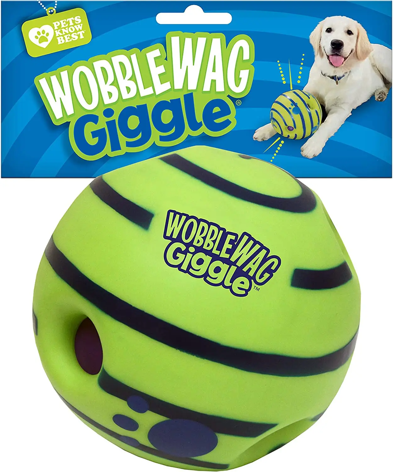 Wobble Wag Giggle Ball - Noisemaking Toy for Dogs - Made of Durable Phthalate-Free Vinyl