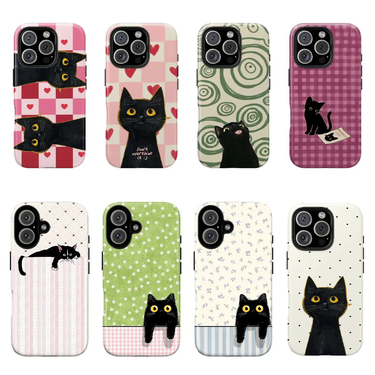 Vintage Cottage Kitten Phone Case, Stary Night |   Garden Cat |   Kitchen Kitty Case Cover Compatible With iPhone 16 15 14 13 12 11 Pro Max X XS, Galaxy S25 S24 S23 S22 Ultra Durable Protection, Aesthetic Gift For Cat Lovers
