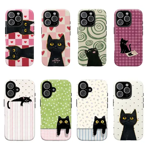 Vintage Cottage Kitten Phone Case, Stary Night |   Garden Cat |   Kitchen Kitty Case Cover Compatible With iPhone 16 15 14 13 12 11 Pro Max X XS, Galaxy S25 S24 S23 S22 Ultra Durable Protection, Aesthetic Gift For Cat Lovers, Smartphone, Shell, Casing, Pr