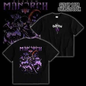 Shadow Monarch Anime Hoodie & Sweatshirt Inspired by Solo Leveling & Sung Jinwoo’s Power | Dark Purple Graphic Streetwear | Awaken Your Shadows with Epic Art & Bold Design | Oversized Vintage