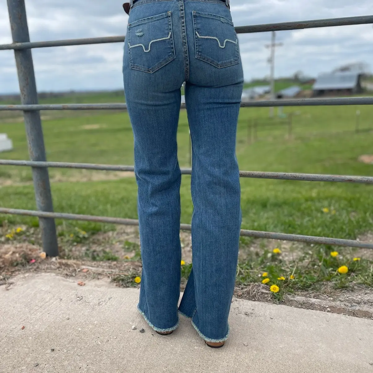 Kimes Olivia women’s jeans Denim Wide Leg jeans Light wash Everyday Bottom