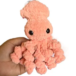 Peach Squid - Handmade Plushie