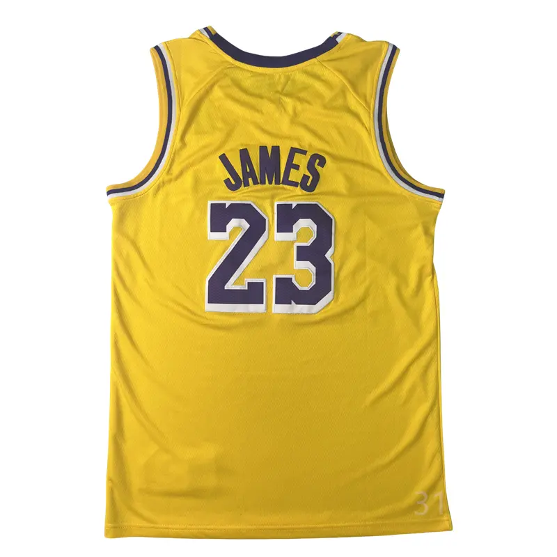 LeBron James stitched Basketball Jersey Gold CV 2025
