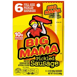 Penrose Big Mama Pickled Sausages, 2.4 Ounce, 6 Pack