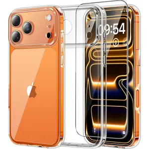 iPhone 17 Pro Max Case, Full Camera Protection with Screen Protector, Anti-Yellowing Military-Grade Protection Shockproof Slim Phone Case for iPhone 17 ProMax, Clear