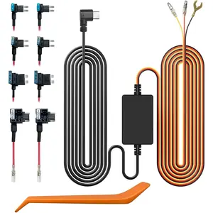 USB C Hardwire Kit for G900PRO/G850PRO/G840S/G930/G850/G900/G840H/i07/i17/X5 Mirror Dash Cam, not Suitable for G890, Parking Monitor with Multiple Size connectors