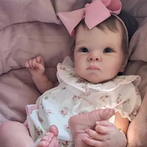 Newborn Baby Doll 18-Inch Soft Touch Realistic Lifelike Veins Hand-Rooted Hair Perfect for Birthday Christmas Gift No Warranty