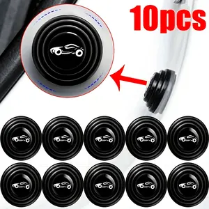 10PCs silicone car door protector bumper guards-anti-collision buffer pad stickers, sound insulation shock absorber gaskets for auto door protection