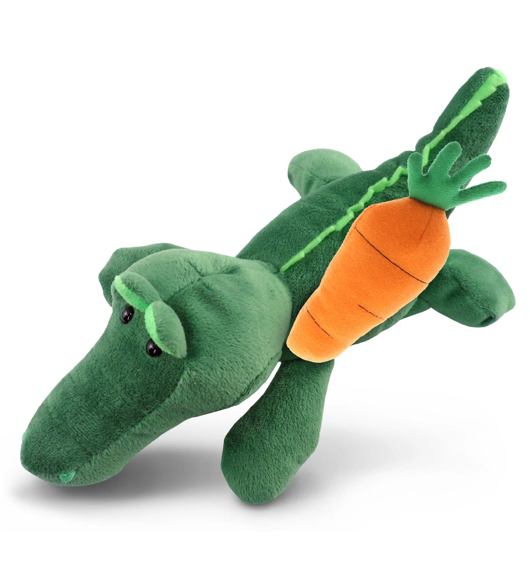 DOLLIBU 6-in Super Soft Polyester Stuffed Alligator Toy with Carrot Accent, Easter Gifts for Kids, Personalized Toy Gift