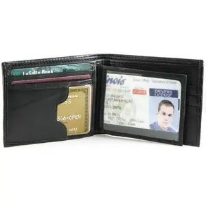 Men's Bifold Wallet with Center Flap