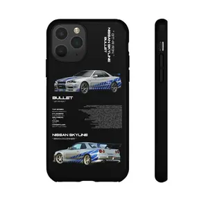 TURB0E BULLIT NISSAN GTR R34 Phone Case Tough Phone case  Phone 16 15 14 13 12 11 Pro Max