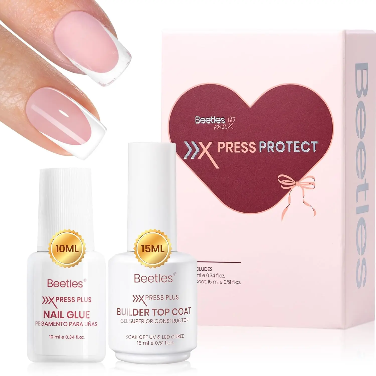 Nail Glue & Builder Top Coat Set