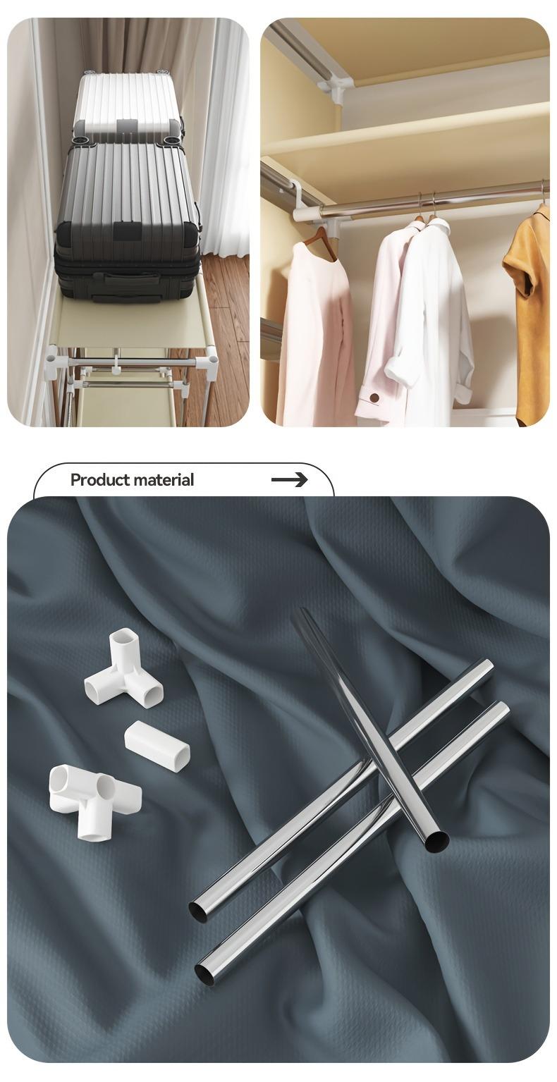 Large-Capacity Portable Wardrobe with Hanging Rod, Heavy-Duty Closet with Dust-Proof Zipper, Easy Assembly for Bedroom & Dorm, maybe you like this fashion armoire.