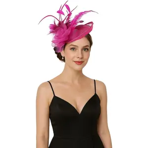 Fascinators Hats for Women, Derby Fascinator Headband, Lightweight Tea Party Hat, 2-in-1 Clip, Cocktail Wedding