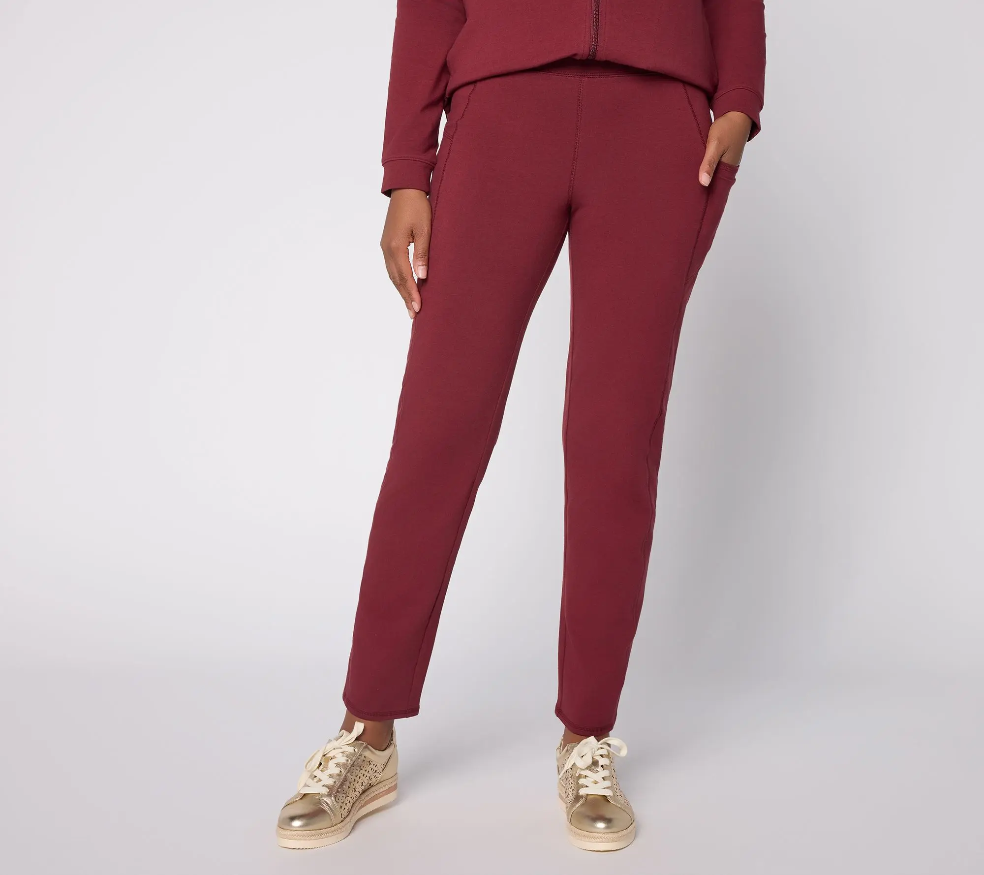 Denim & Co. Active Regular Duo Stretch Straight Leg Pants