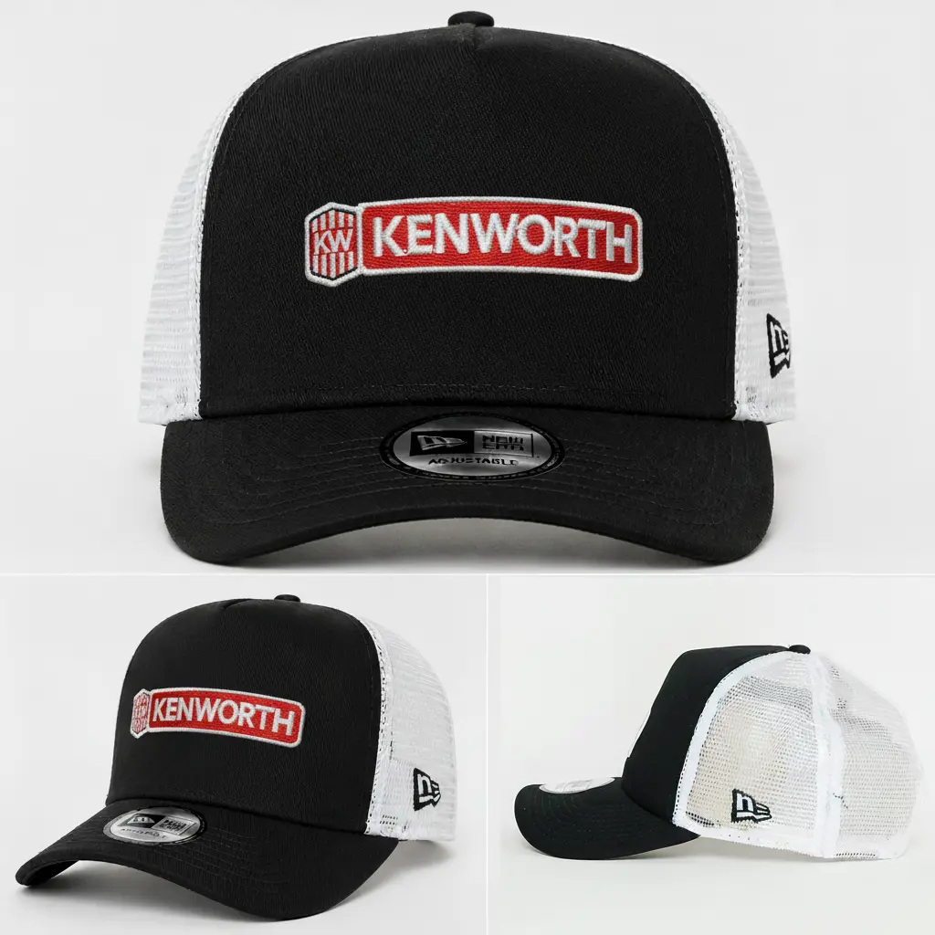 Kenw Cap Embroidered Trucker Hat Collection - Black White, Sports & Outdoor Accessory Hat