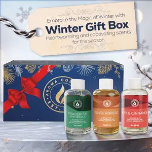 Winter Holiday Gift Pack - Aroma Diffuser Oil Set for Home Fragrance - Scent Air Freshener