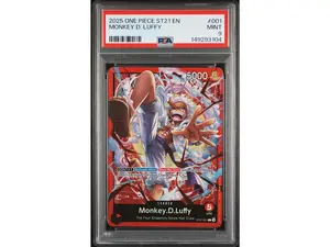 2025 One Piece Starter Deck St21-Ex Gear 5 Monkey D. Luffy #001 PSA 9