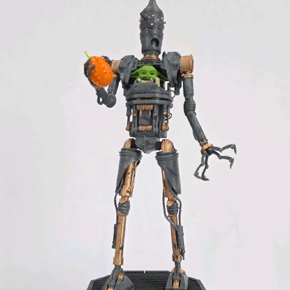 IG-12 & Grogu 3D-Printed Hand-Painted Action Figures, Classic Novelty Toy for Collectors