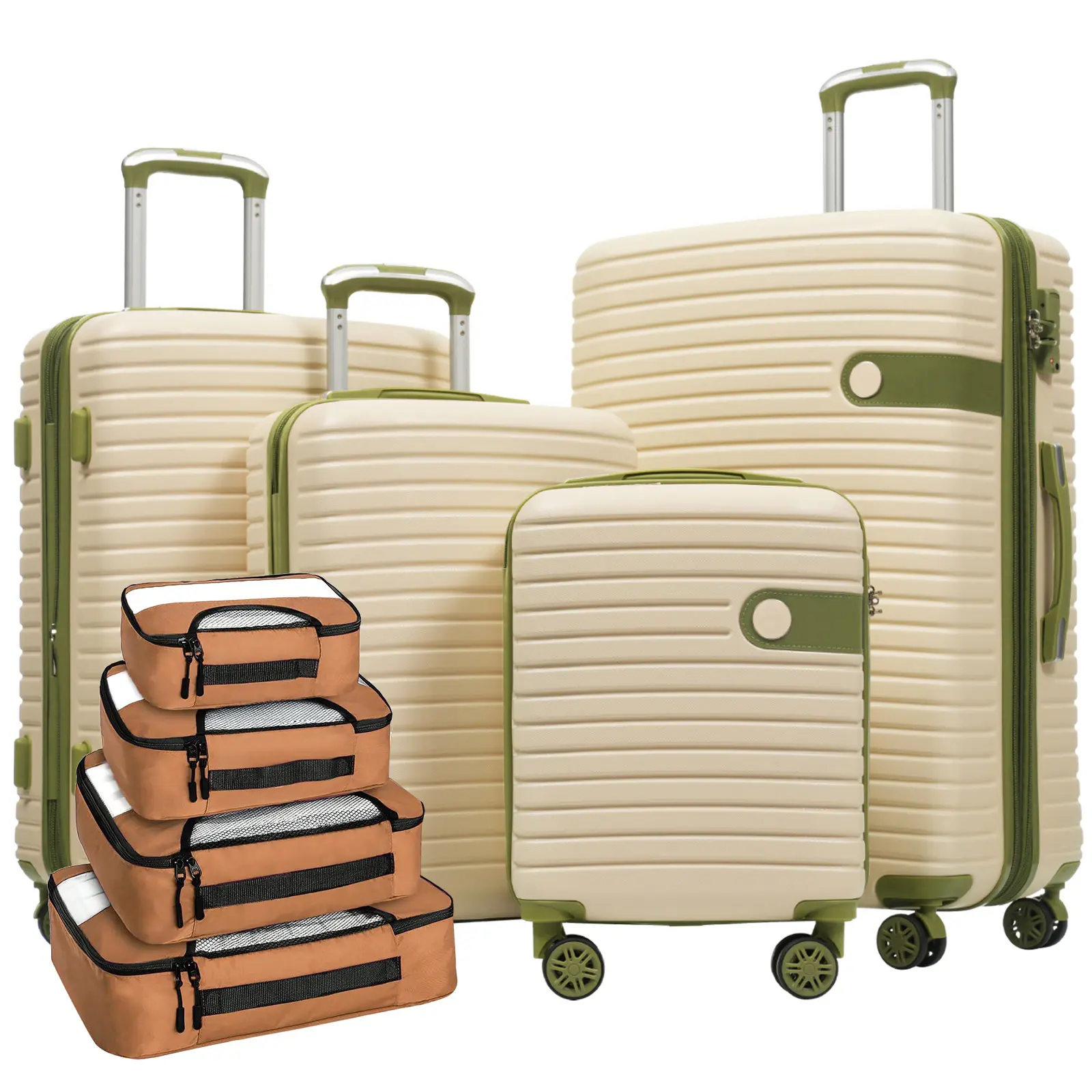 4 Piece Luggage Set ABS Hard Shell Lightweight Expandable Suitcase with TSA Lock Spinner Wheels and 4 Packing Cubes for Men Women Travel 16 20 24 28 Inch Carry On Checked Luggage, Home Furniture and Household Product Search Terms