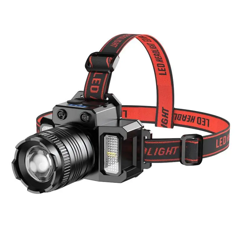 LED Headlamp, USB Rechargeable Waterproof Headlamp for Exploration, Adjustable Waterproof Flashlight, Outdoor Camping Supplies, High Performance Flash