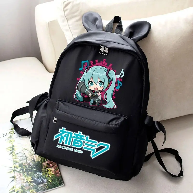 Anime Cute School Bag Hatsunes Miku Girl Knapsack Teenager Kawaii Printed Backpack Student Large Capacity Book Bag Rucksack Gift