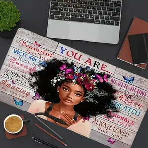 Declaration of Confident Women Mouse Pad Extended XL Mousepad Office Desk Accessories-Multicolor Non-Slip Stitched Edge Computer Mat For Desk 35.4x15.7 Inches Rubber Base Laptop Keyboard Pad for Home Office & Gamer,Durable and Spill-Resistant