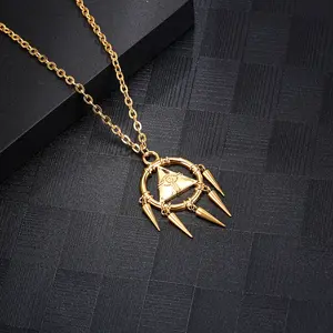 Stainless Steel Anime Millennium Wisdom Wheel Cosplay Pendant Necklace, a Versatile Anime Pin, Character Chain, Circular Emblem Jewelry Gift, Anime Pin Necklaces, Character Chain Necklaces