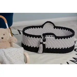 *SHIP READY* Baby Moses Basket in Our Tulip Stitch Style