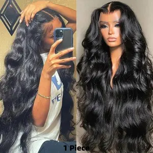 Women's Body Wave Lace Front Wig, Fashion Full Machine Wig, Natural Looking Wig, Stylish Hairpiece for Everyday Wear