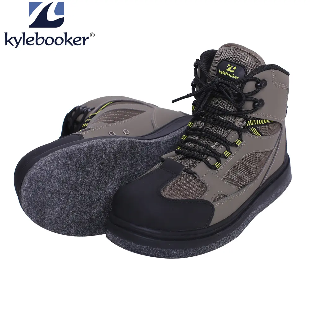 Kylebooker Men's Felt Sole Wading Boots - Lightweight, Anti-Slip Outdoor Leisure Footwear for Fishing, Hunting