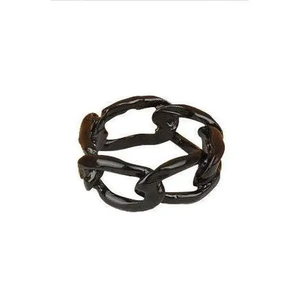 Liquorice Dipped Chain Link Ring