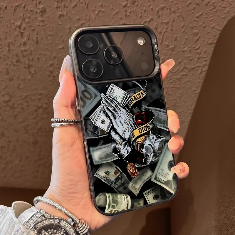 Retro High-End Preppy Street Minimalist Patterned Protective Phone Case for iPhone 17 Pro Max,17 Air,16/15/14/13/12/11 Pro Max,XR,XS,SE,Plus - Shockproof,Drop-Resistant,Durable PC Cover with Screen Protector & Accessories