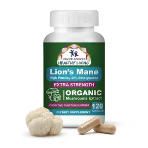 Organic Lion’s Mane Mushroom Capsules, 1,500mg Brain, Memory & Focus Support, 40% Beta-Glucans, 120 Capsules
