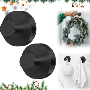 Suction Cup Hooks for Shower, Shower Hooks for Bath Robe, Mirror, Tile, Window Glass, Towel Hooks Removable for Bathroom Wall, 2 Packs