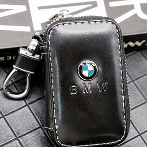 High-Quality Leather Car Key Case for Bmw, Remote Control Protector Cover, Anti-Scratch Full Wrap, Car Accessories
