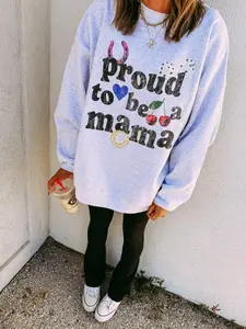 [Sale Up To 30%] + [Free Ship] ETTA OG PROUD TO BE A MAMA SWEATSHIRT - ASH