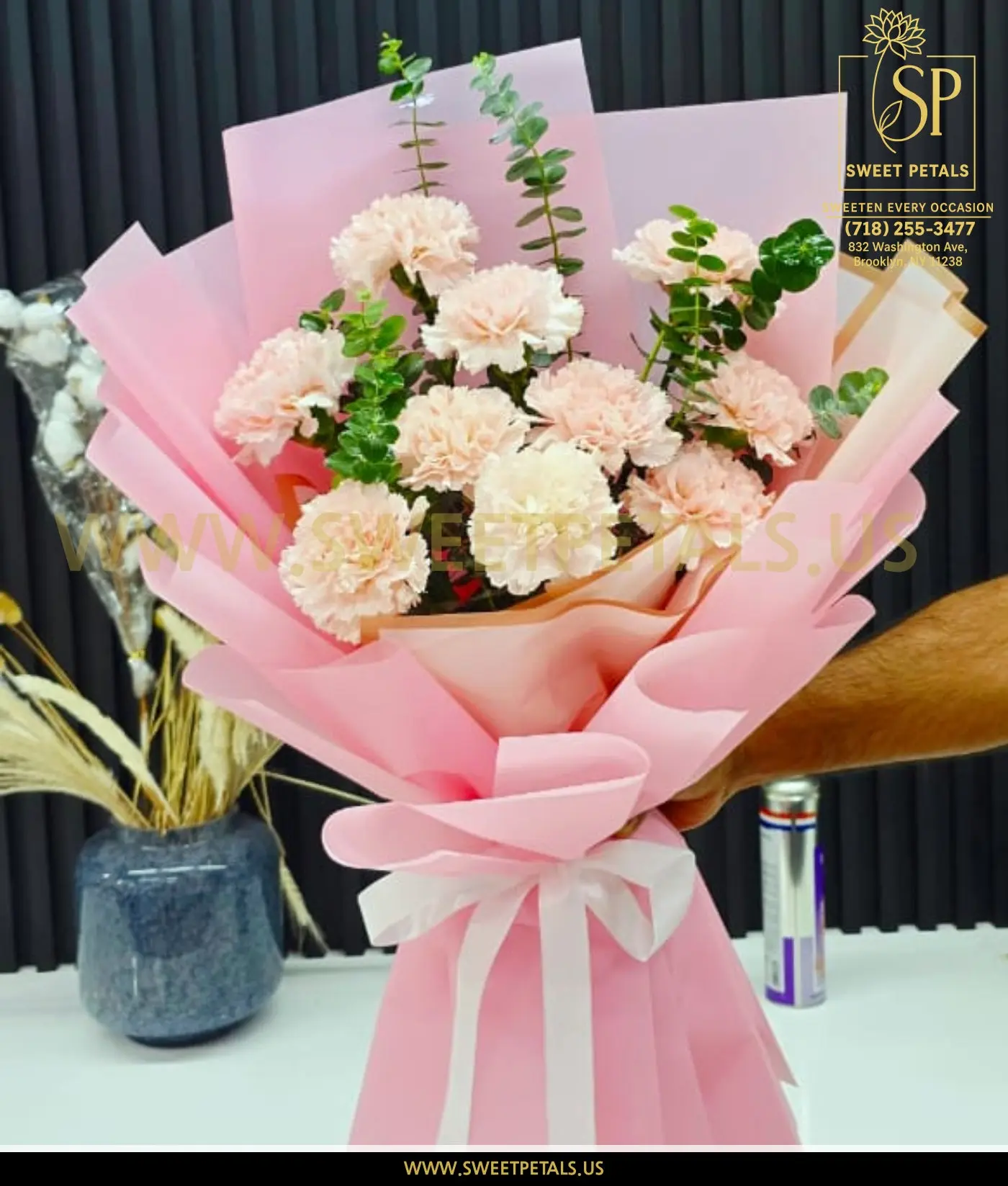 Blush Carnation Bouquet Blush Carnation Bouquet