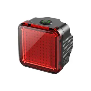 200 Lumens USB Rechargeable Bicycle Taillight, Waterproof Brake-Sensing Rear Light with 11 Lighting Modes, Easy Mount for Night Riding, Seat Pole Fit Outdoor Use