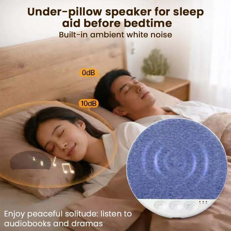 Ultra-Thin Bluetooth Pillow Speaker, Excellent Sound Quality, Ultra-thin At Only 1 cm, Features White Noise For Deep Sleep, Bluetooth 6.0, Perfect for Bedtime Music & Audiobooks, Headphone-Free Sleep Speaker, Compatible with Android & iOS