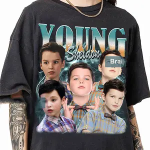Young Sheldon Vintage 90s Bootleg Graphic Tee Retro Homage Shirt Movie Style Unisex Casual Fan Merchandise Shirt