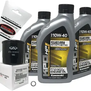 Kawasaki OEM Oil Change Kit for 2015-2018 Kawasaki Mule Pro FX  with 10W-40 Oil