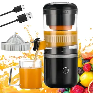 Portable Electric Citrus Juicer, Rechargeable USB Juicer Machine for Fresh Orange Juice, Suitable for Oranges, Lemons, Kiwis, and Grapefruits