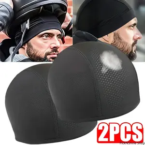 Motorcycle Helmet Inner Beanie Cap, Quick Dry Breathable Sweat Absorbent Fabric, For Motorcycle Racing Motocross Riding, Lightweight Flexible Under Helmet Headwear For Outdoor Daily Sports Use